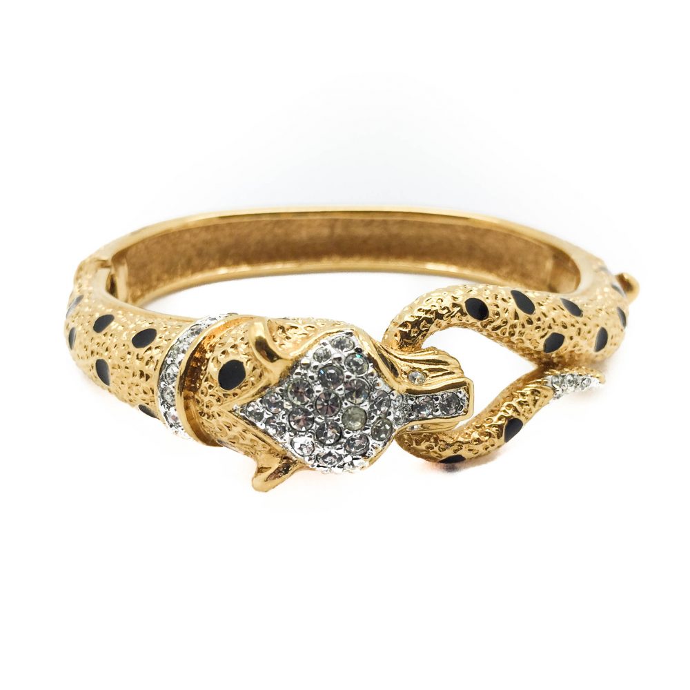 1980s Attwood & Sawyer Big Cat Leopard Bangle