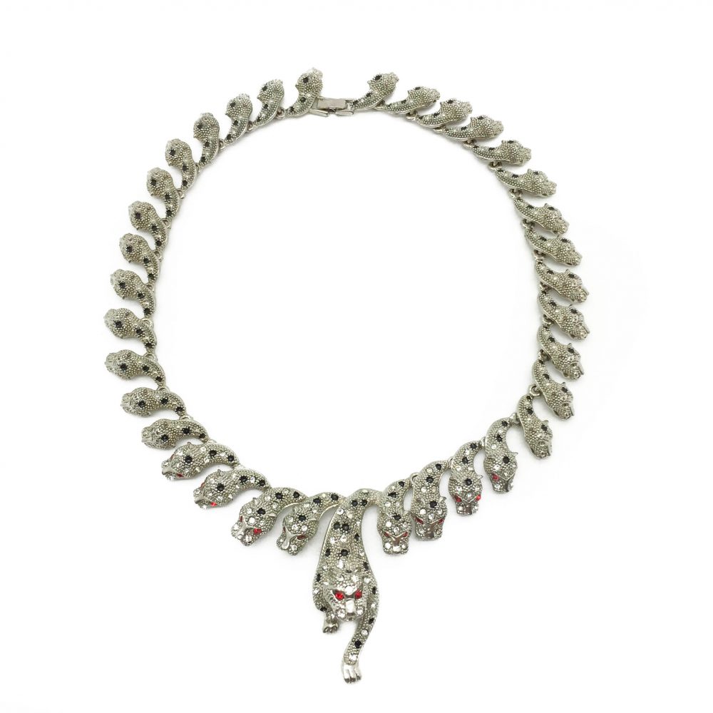 1990s Big Cat Leopard Necklace