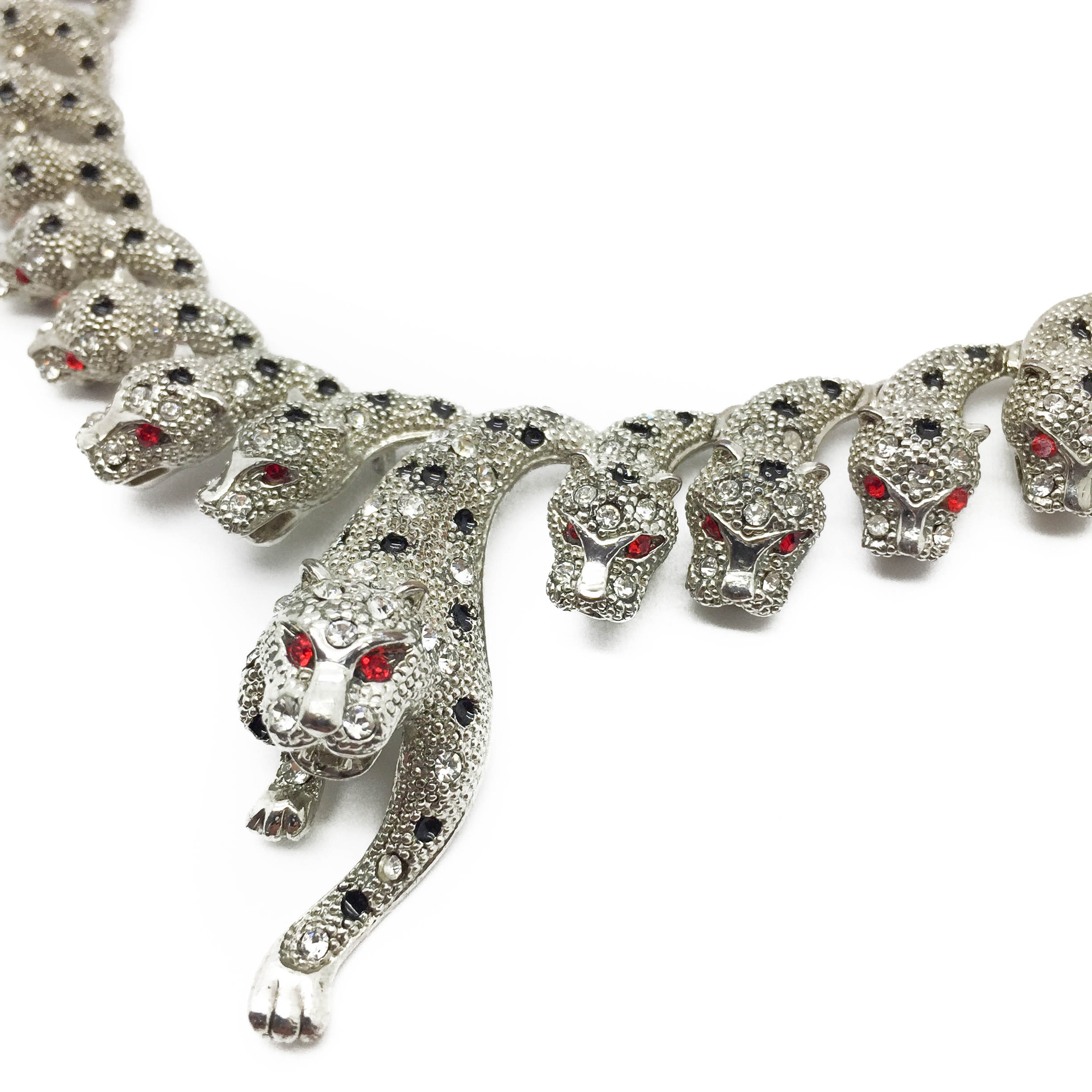 IMG_8905 1990s Big Cat Leopard Necklace