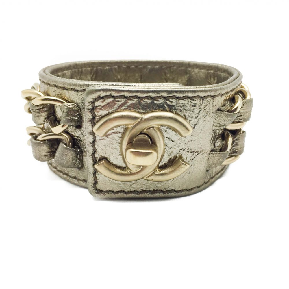Vintage Chanel Logo Bracelet