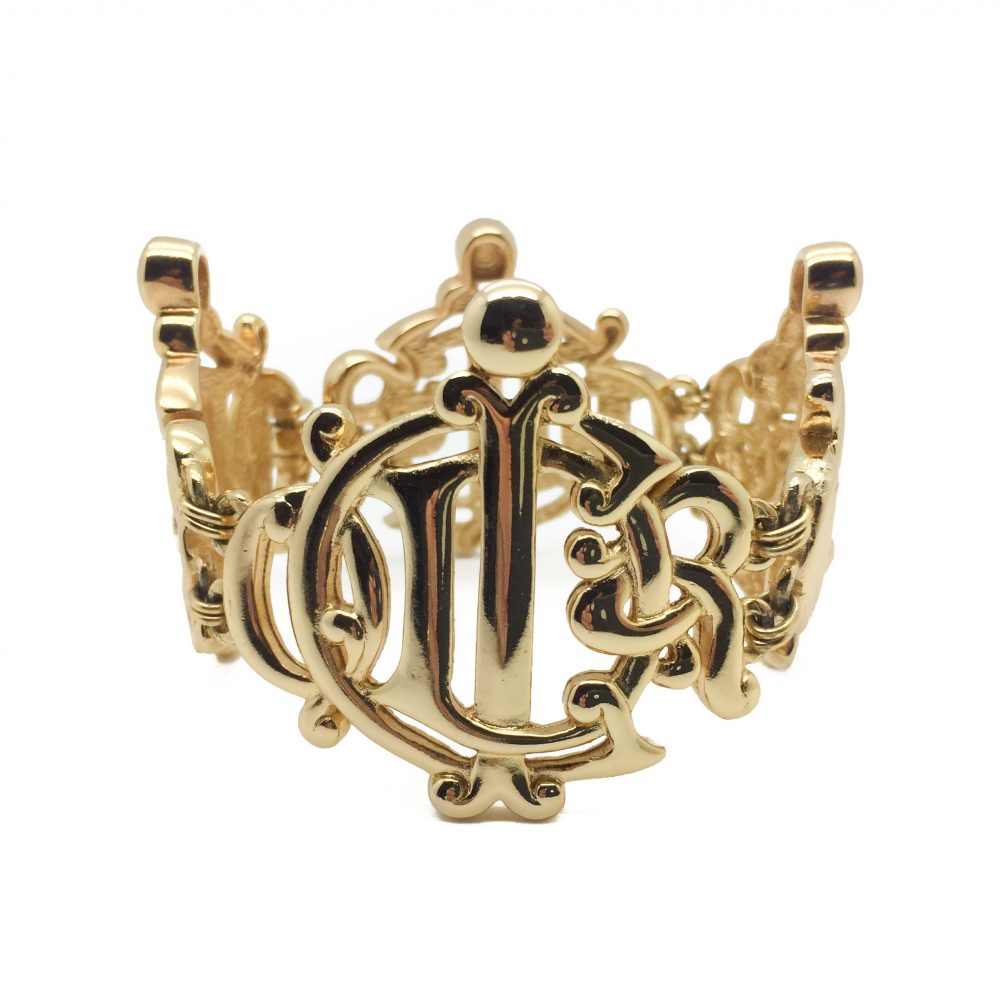 Vintage Dior Gold Logo Bracelet