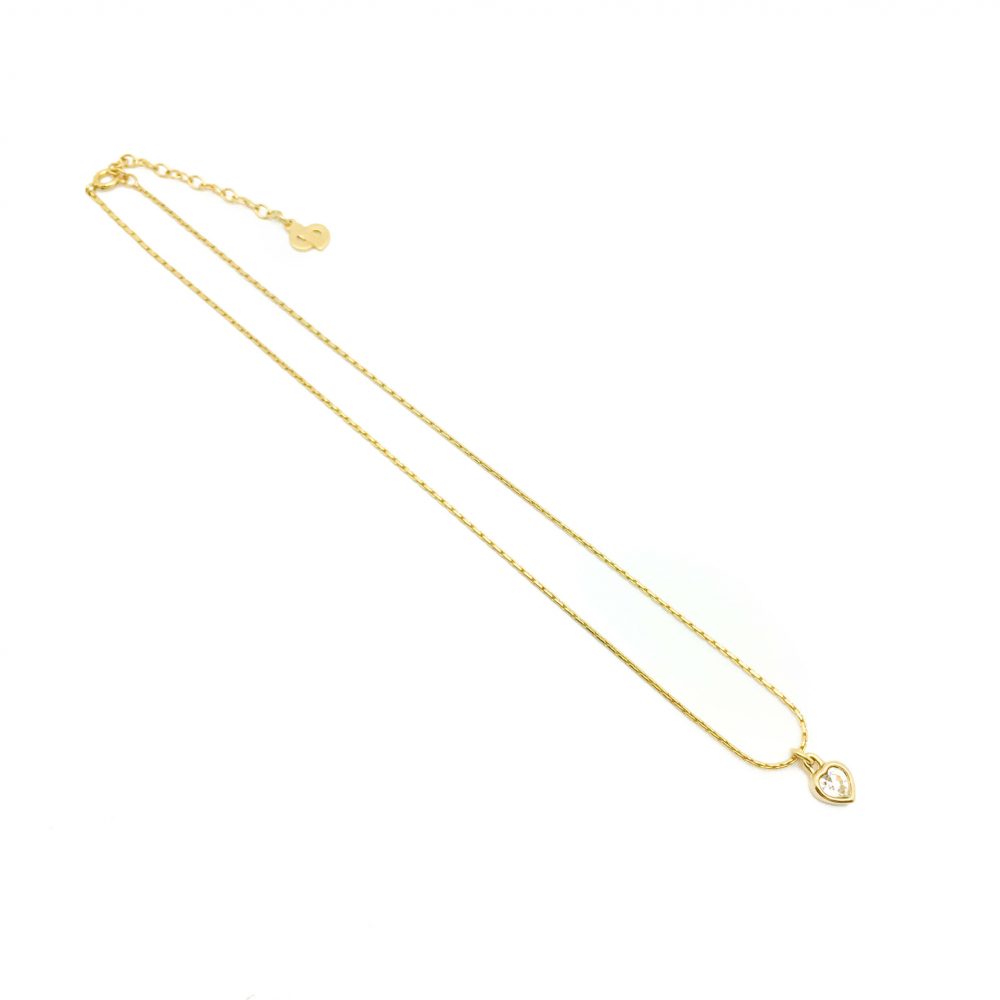 Vintage Dior Crystal Heart Necklace