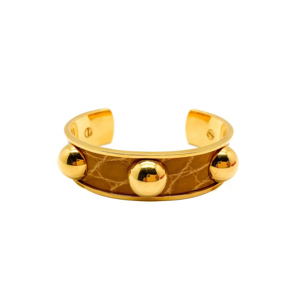 Vintage Hermes Leather Bangle
