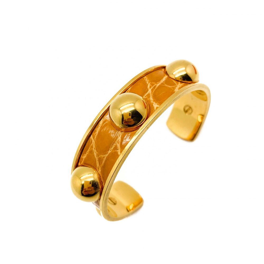 Vintage Hermes Leather Bangle