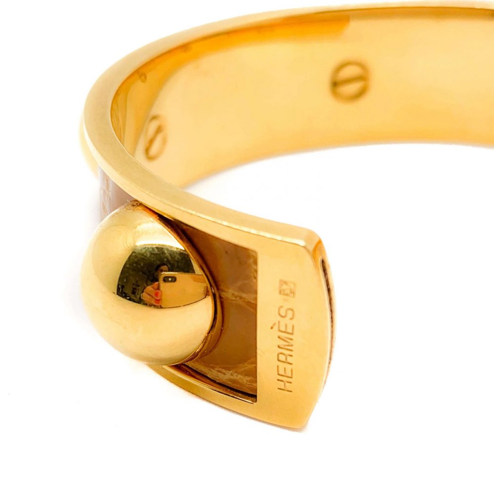 Vintage Hermes Leather Bangle