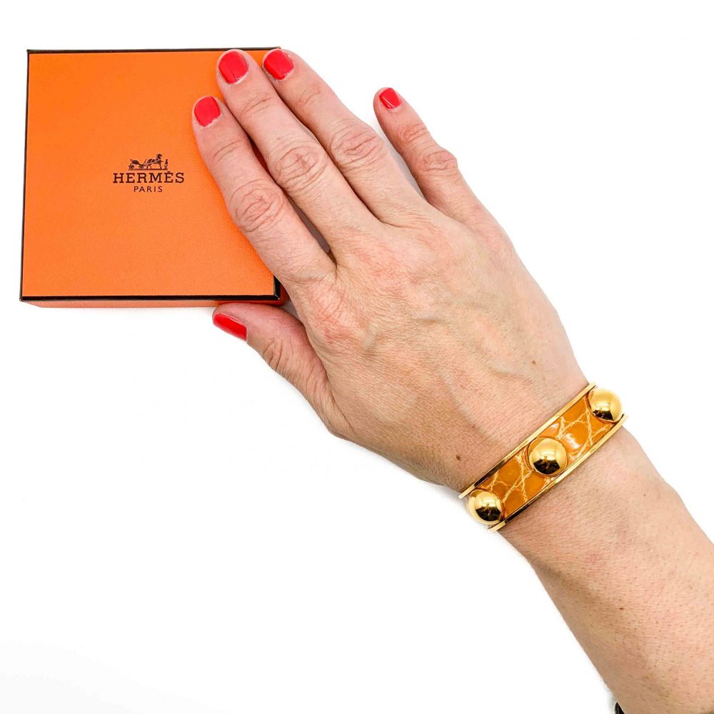Vintage Hermes Leather Bangle