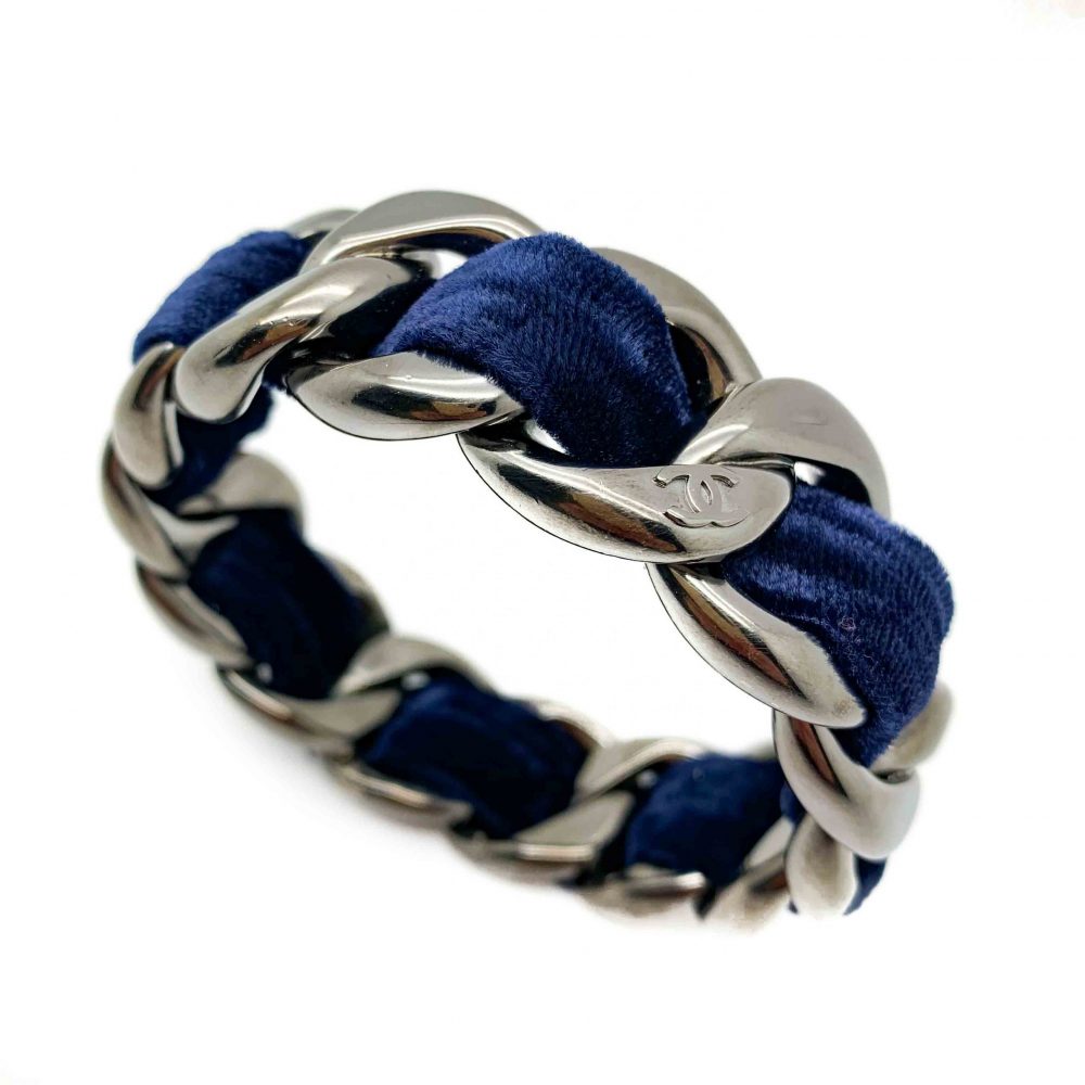 Retro Chanel Velvet Bangle