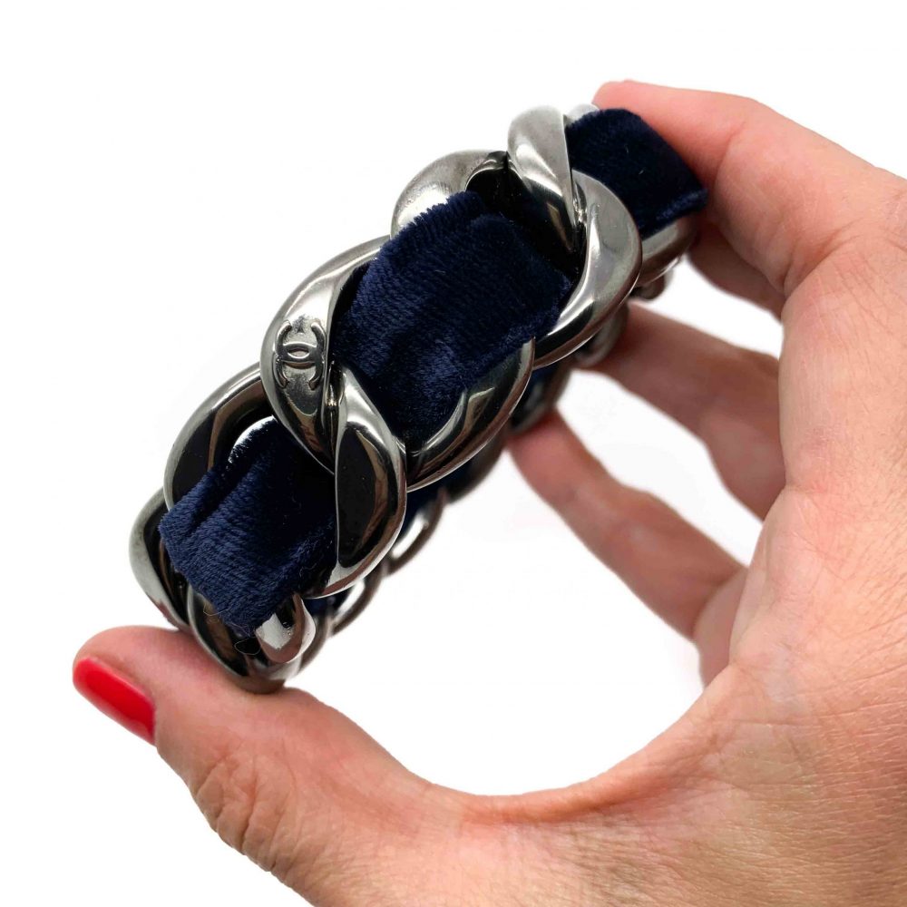 Retro Chanel Velvet Bangle