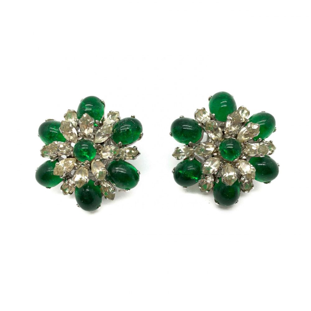 Vintage Dior Emerald Earrings