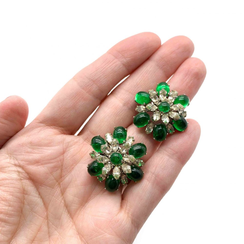 Vintage Dior Emerald Earrings