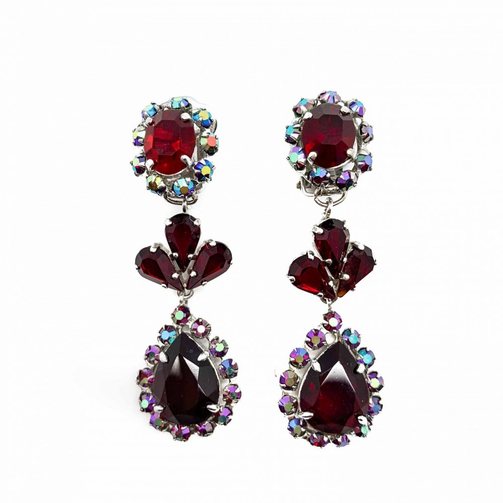Vintage Dior Ruby Earrings