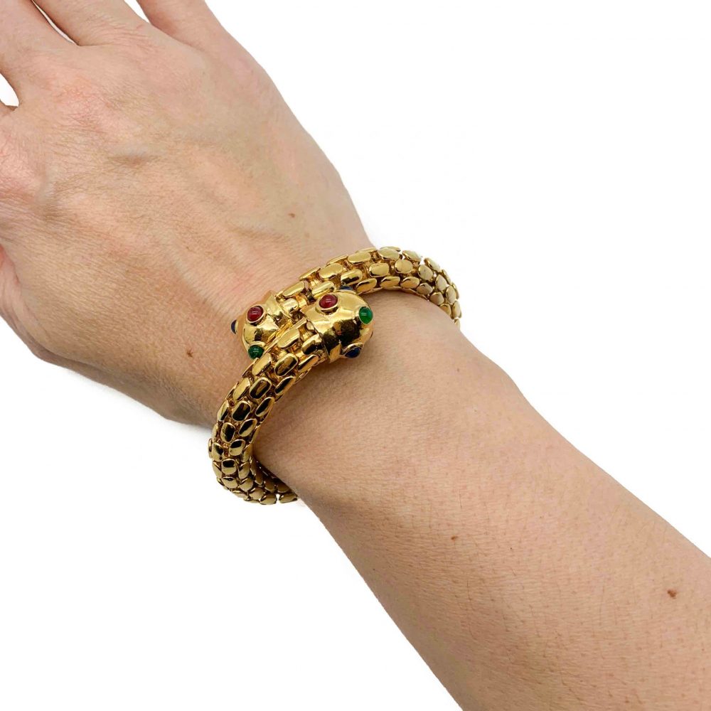 Vintage Gold Jewelled Cuff