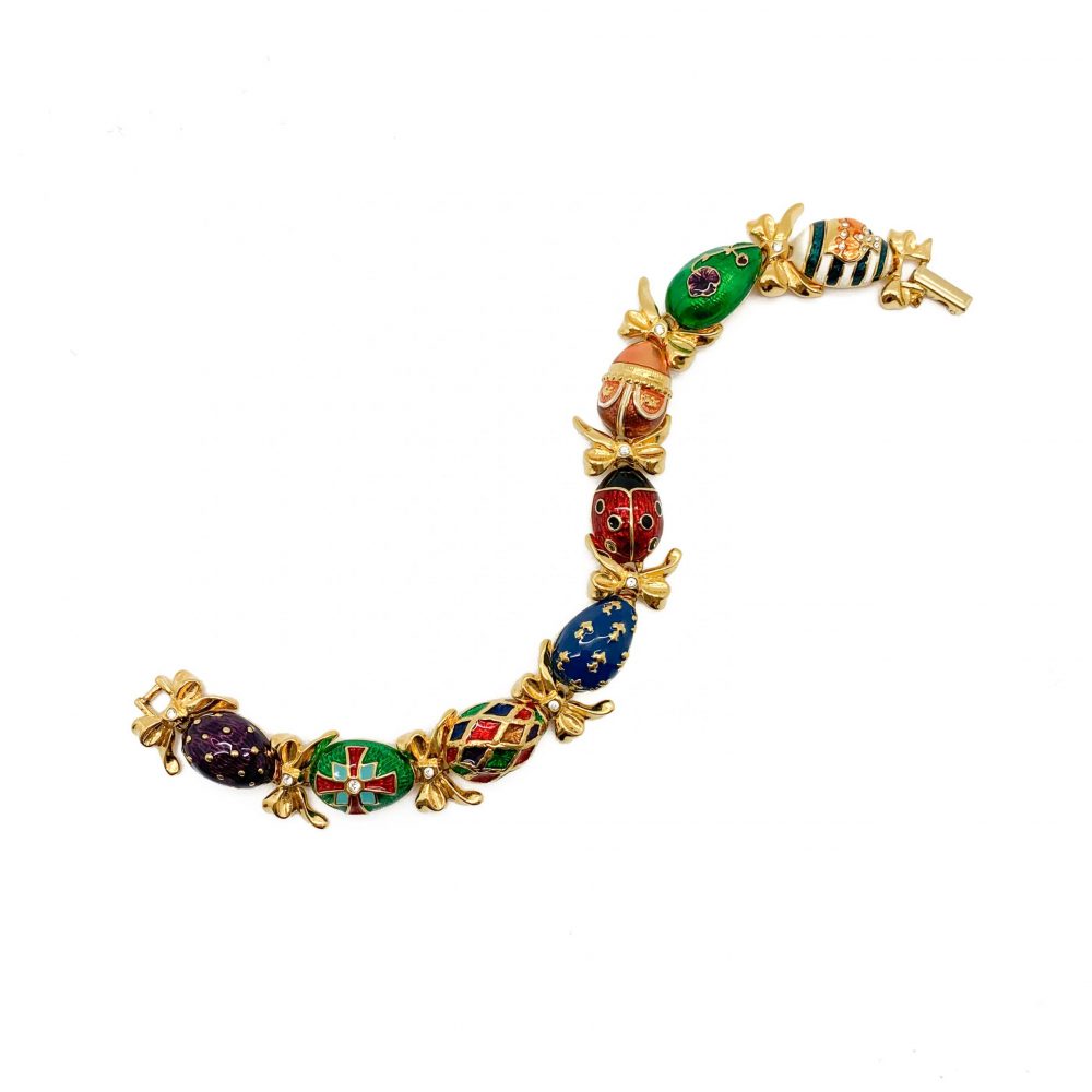 Vintage Joan Rivers Egg Bracelet