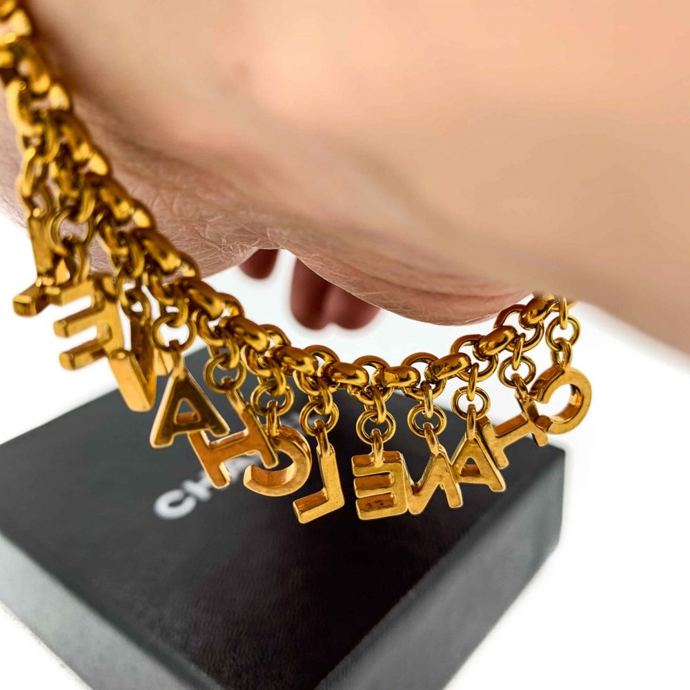 Vintage Chanel Turnlock Letter Bracelet