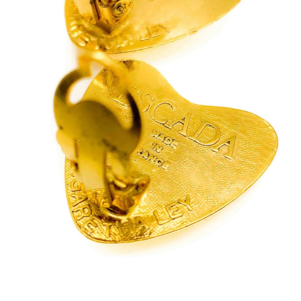 Vintage Escada Heart Earrings