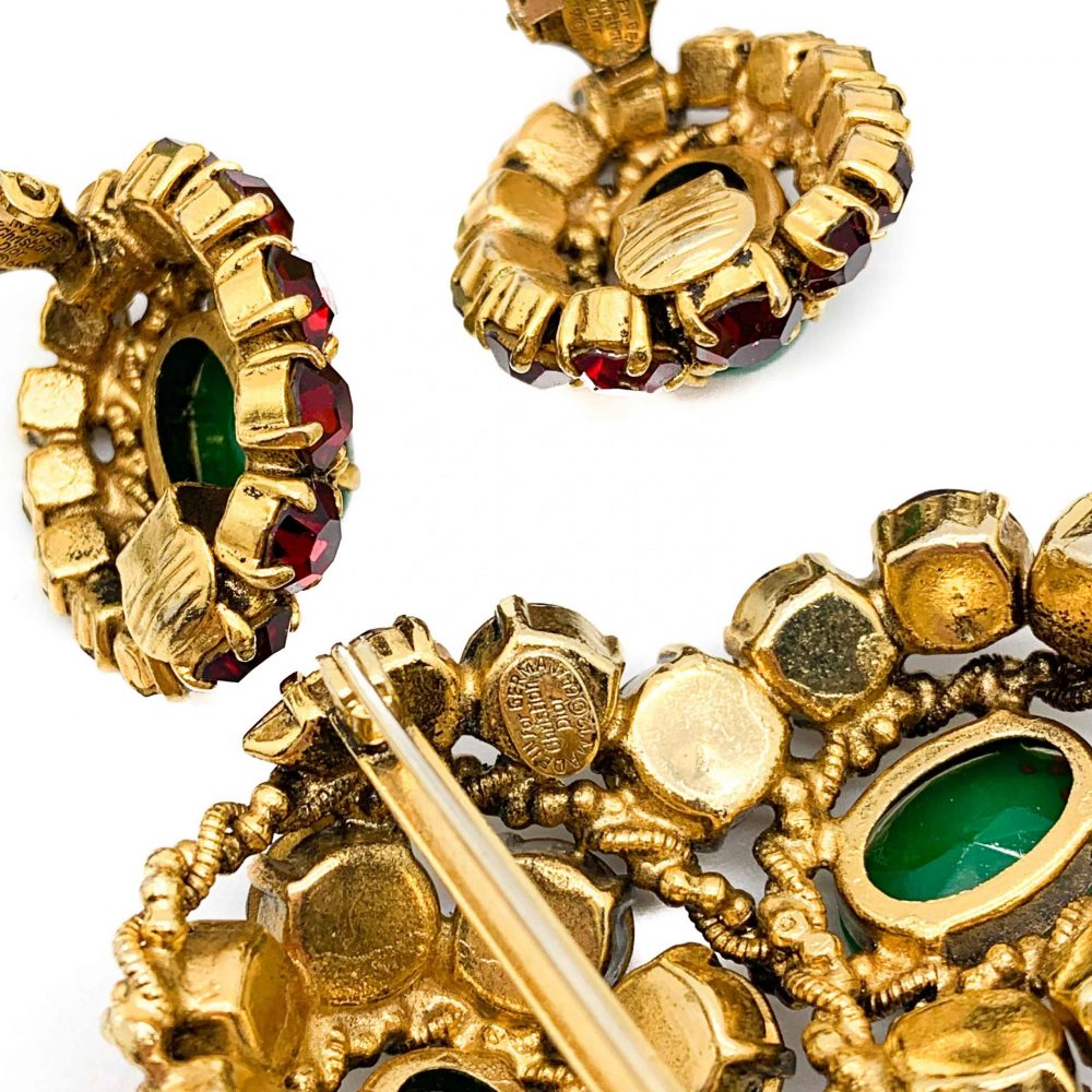 Vintage Dior Parure Necklace Earrings Brooch Suite 1964
