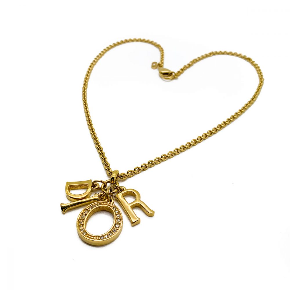 Jennifer Gibson Vintage Jewellery Vintage Christian Dior Logo Necklace