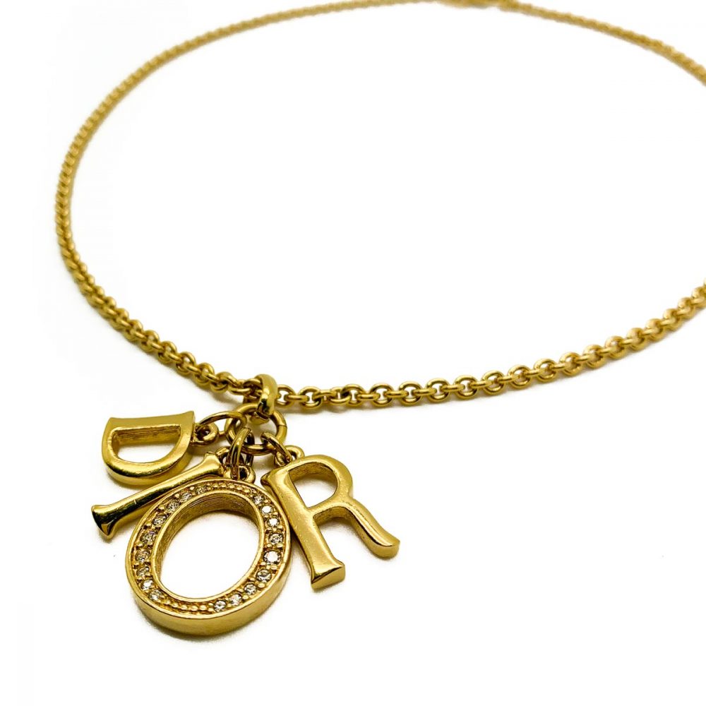 Jennifer Gibson Vintage Jewellery Vintage Christian Dior Logo Necklace