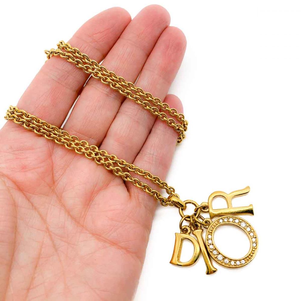 Jennifer Gibson Vintage Jewellery Vintage Christian Dior Logo Necklace
