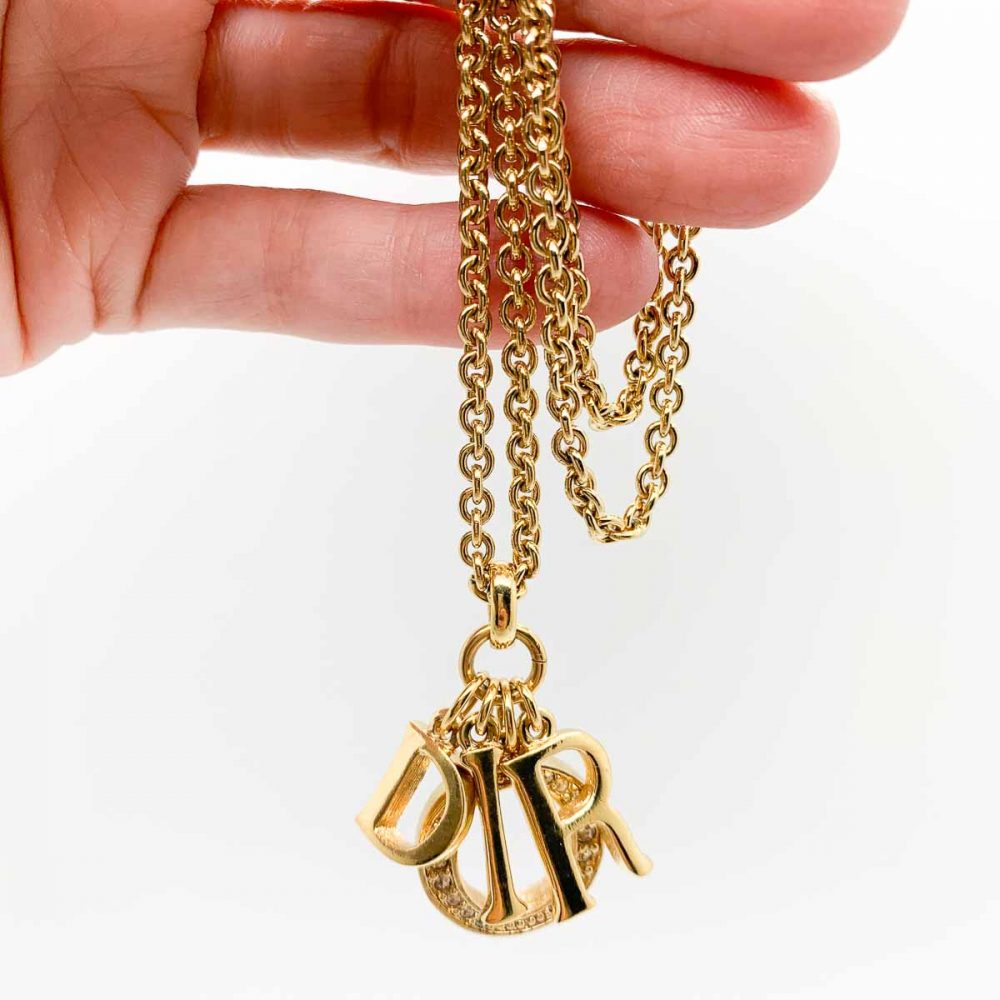 Jennifer Gibson Vintage Jewellery Vintage Christian Dior Logo Necklace