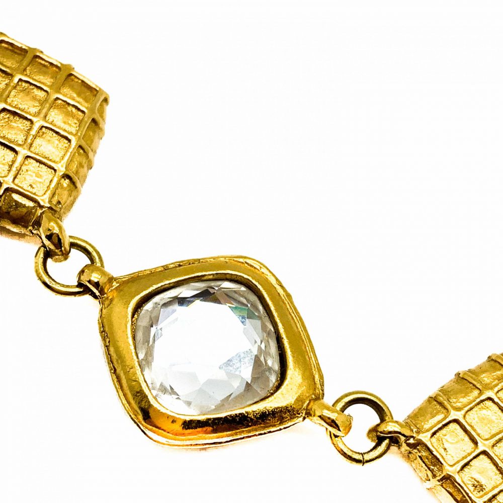 Vintage Chanel Crystal Gold Necklace