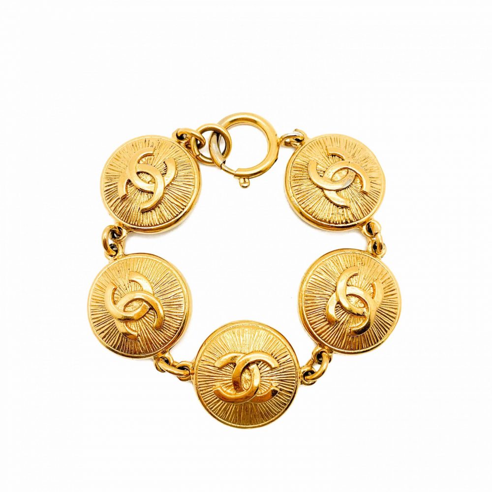 Vintage Chanel CC Logo Bracelet