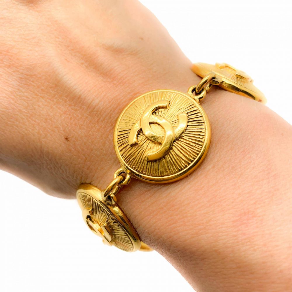 Vintage Chanel CC Logo Bracelet