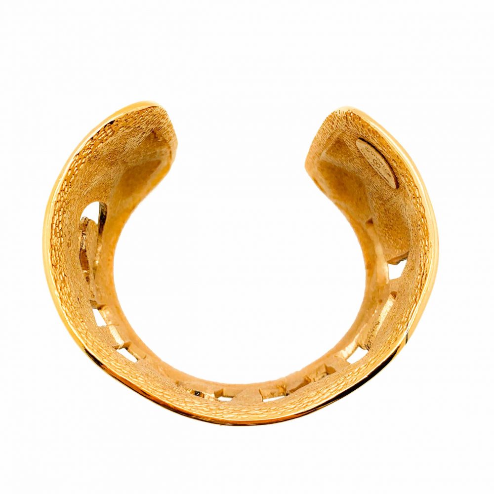 Vintage Chanel Cut Out Logo Cuff