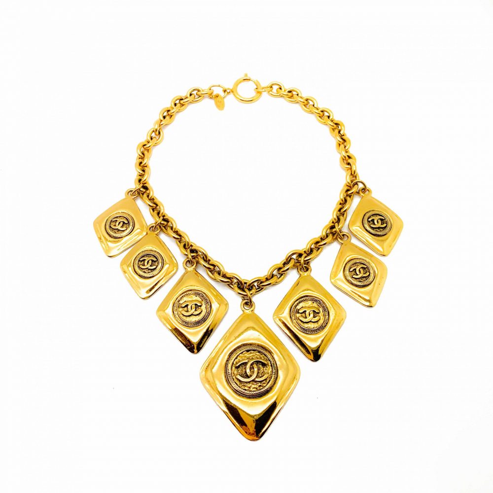 Vintage Chanel Rhombus Necklace