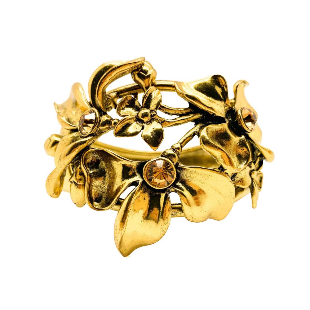 Gold Flower Cuff