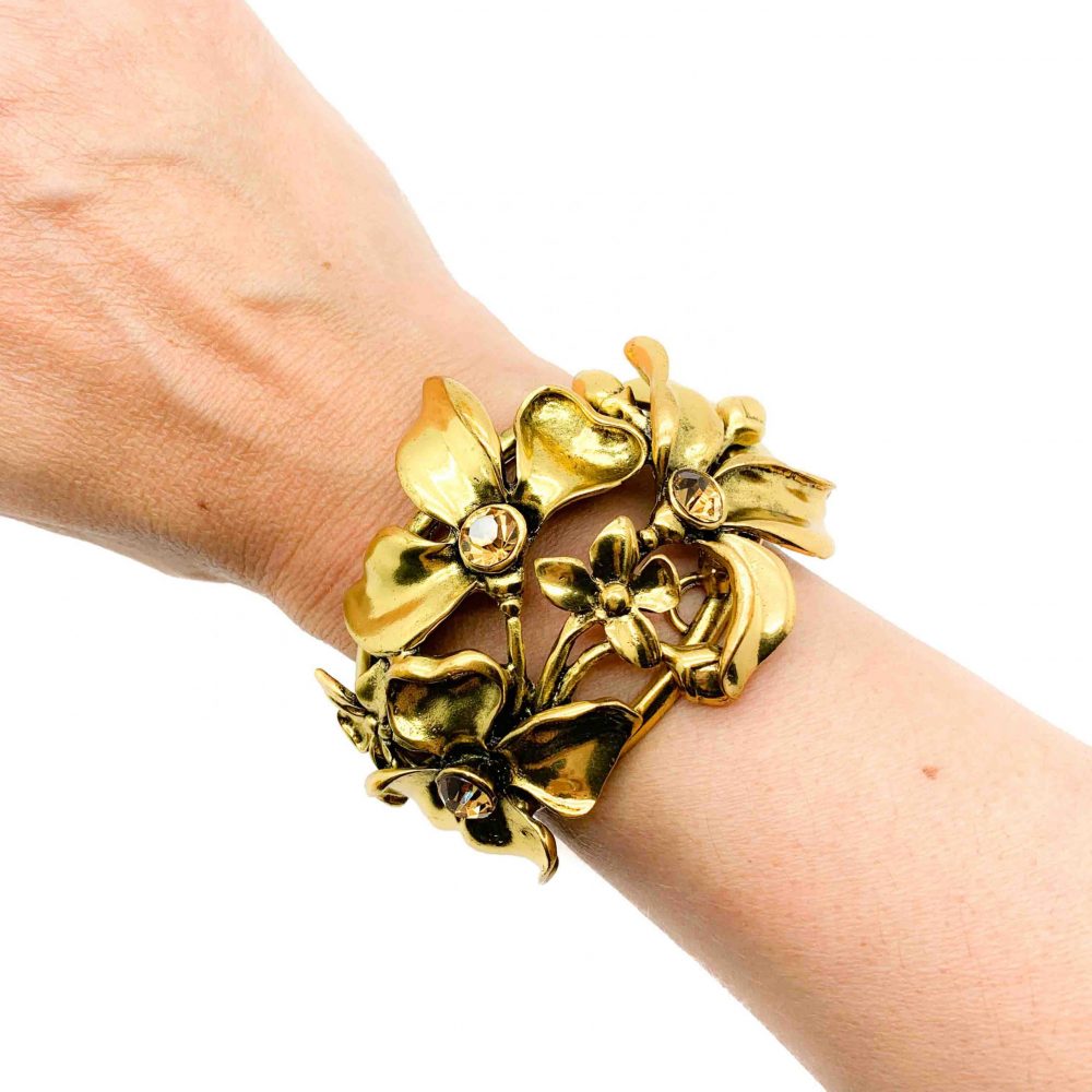 Gold Flower Cuff