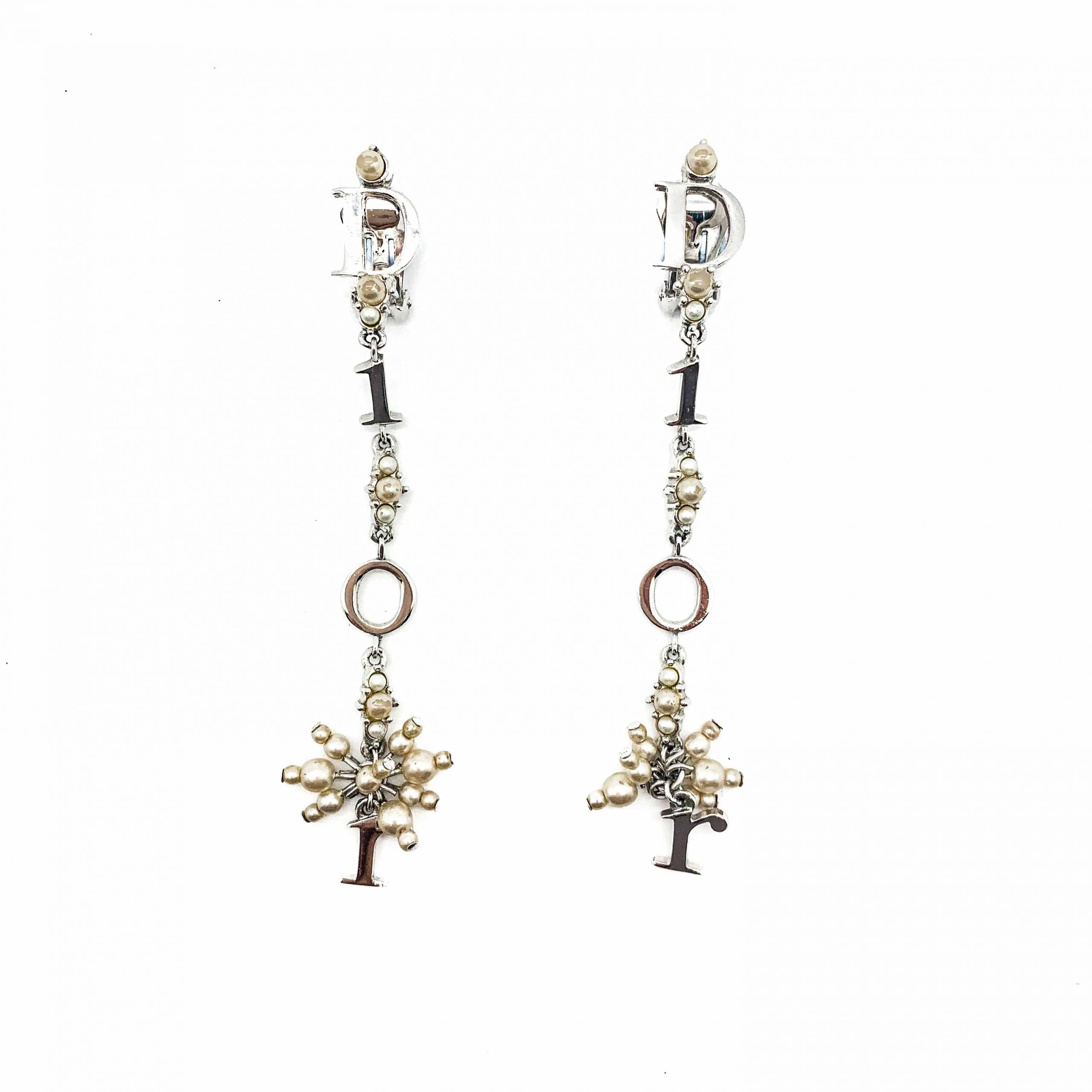 394 Dior Long Line DIOR Drop (2) Vintage D I O R Long Earrings