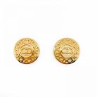 Vintage Dior Button Logo Earrings