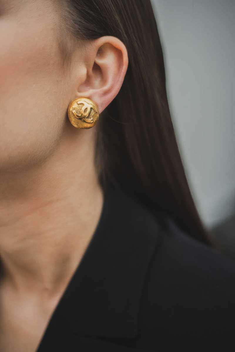 Vintage Chanel Earrings 1990 Jennifer Gibson Jewellery