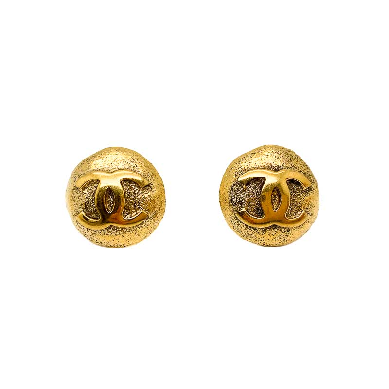 Vintage Chanel Logo Earrings