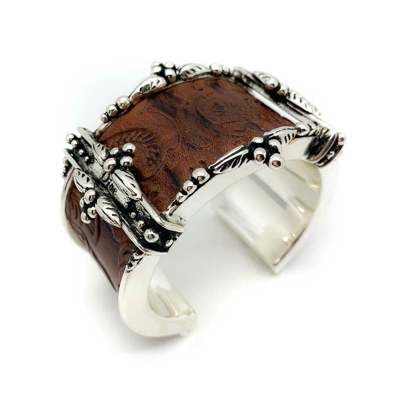 Vintage Dior Tooled Leather Cuff