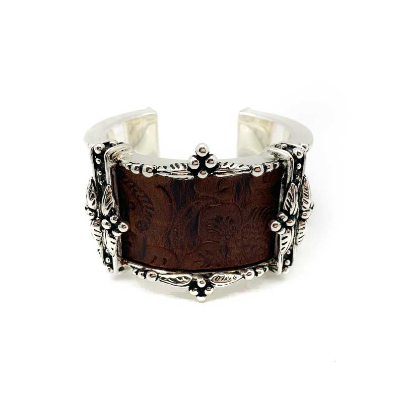 Vintage Dior Tooled Leather Cuff