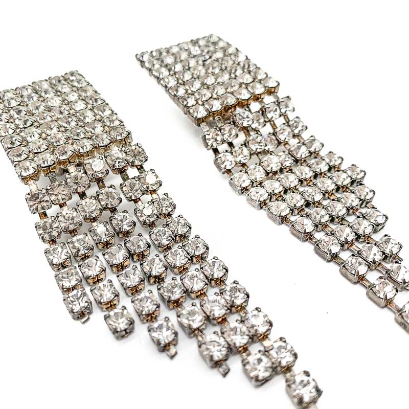 Vintage Rhinestone Chandelier Earrings
