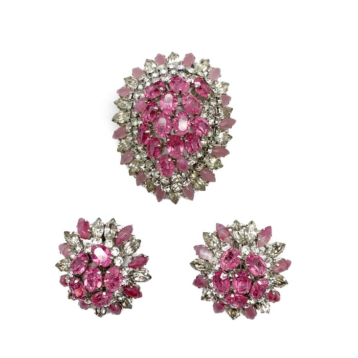 Vintage Christian Dior 1968 Brooch and Earring