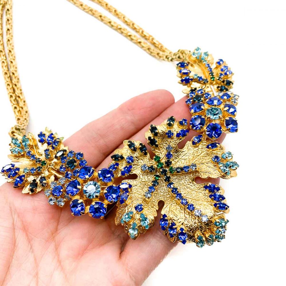Vintage Christian Dior Leaf Necklace & Earrings