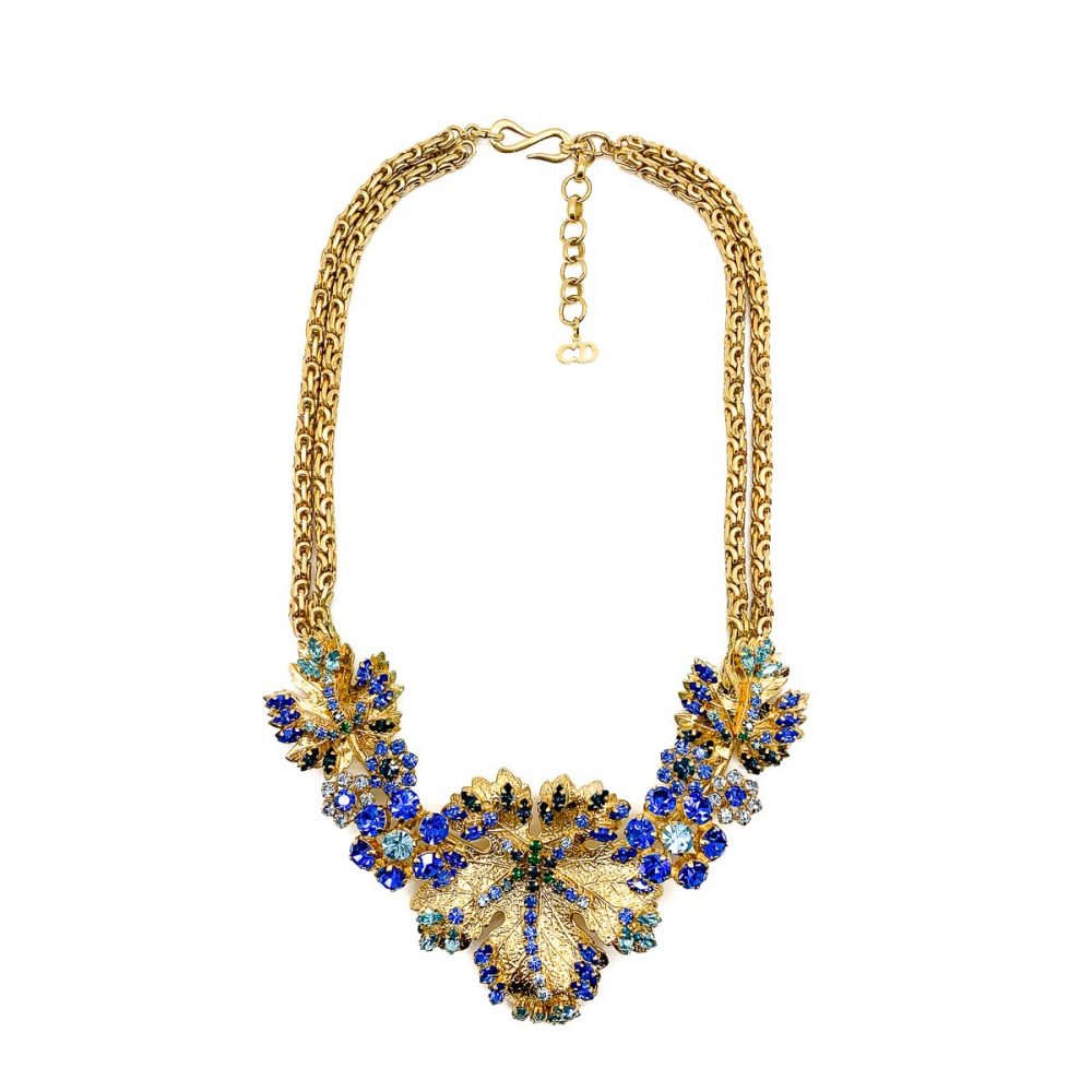 Vintage Christian Dior Leaf Necklace & Earrings