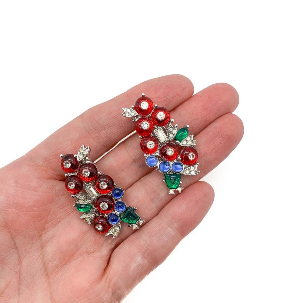 Vintage Art Deco '89 Tutti Frutti Earrings