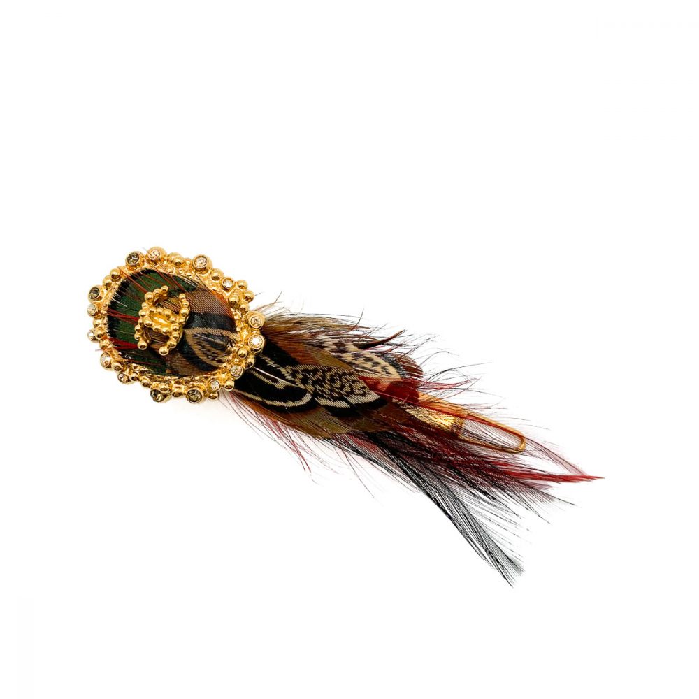 Vintage Chanel Feather Hairslide