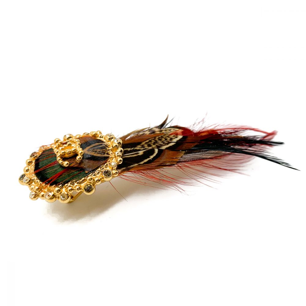 Vintage Chanel Feather Hairslide