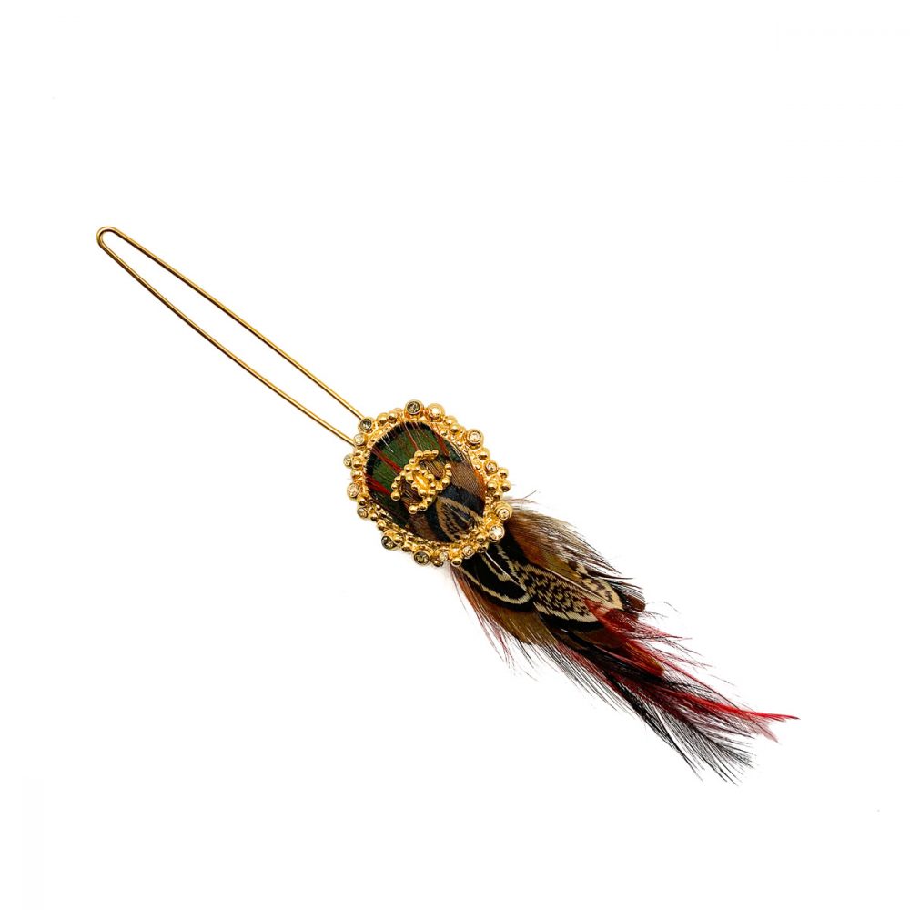 Vintage Chanel Feather Hairslide