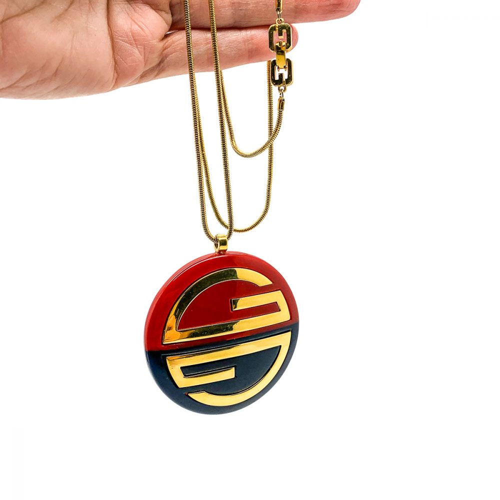 Vintage Givenchy Logo Necklace 1977