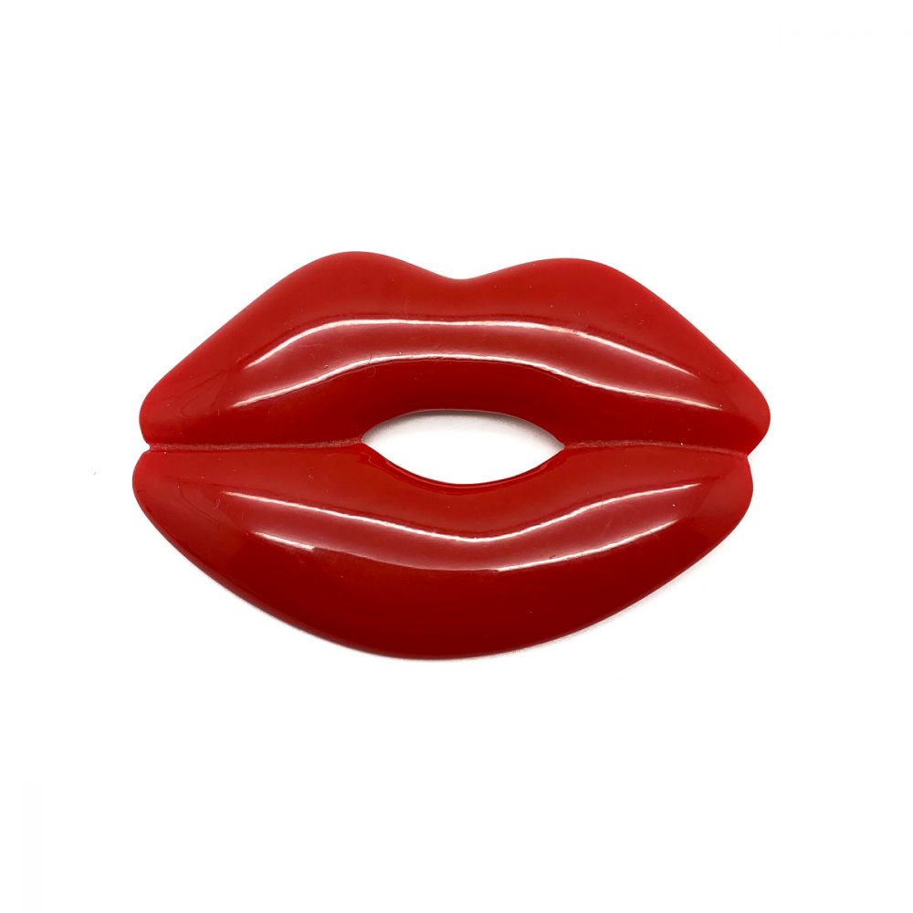 Vintage Red Lips Brooch