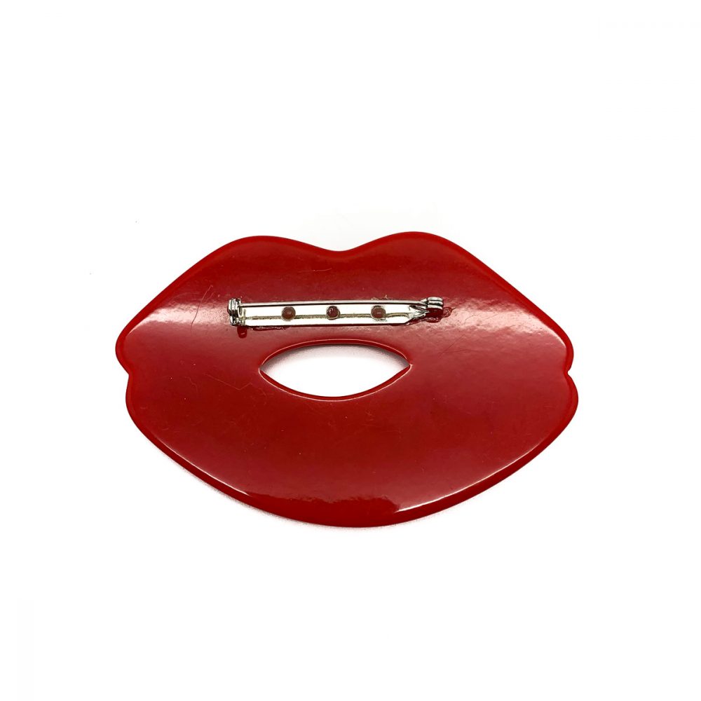 Vintage Red Lips Brooch
