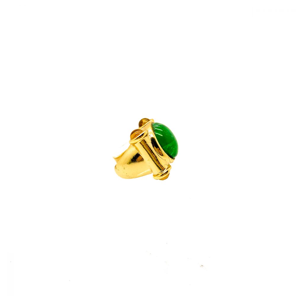 Vintage Faux Emerald Cocktail Ring