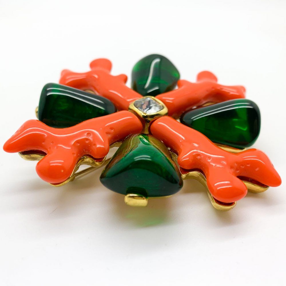 Vintage KJL Maltese Cross Brooch